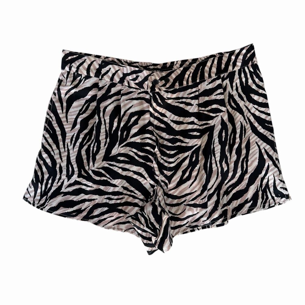 Vintage 90’s 100% Silk Zebra Stripe Boxers/Shorts NWT Size 36